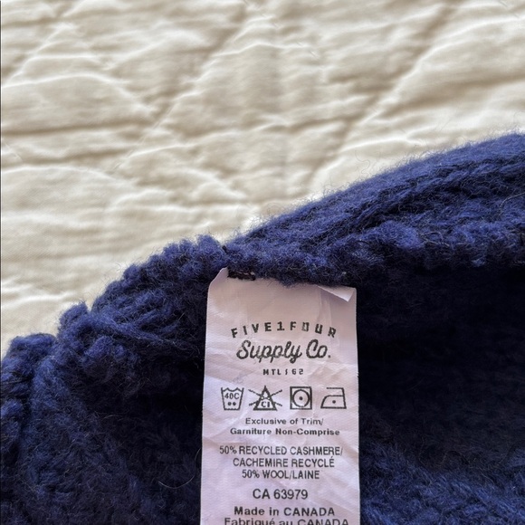 Five1Four Cashmere Wool Ribbed Toque - Picture 2 of 7